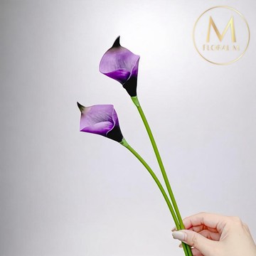 以後都走花路吧🌷快速出貨【Floral M】氣質仙女深紫色海芋仿真花花材（5入組）