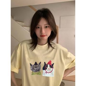 【林木木】100%純棉 上衣女 運動上衣 夏天衣服 藏肉上衣 美式復古 學生黨衣服 顯瘦穿搭 休閒上衣 ins衣服