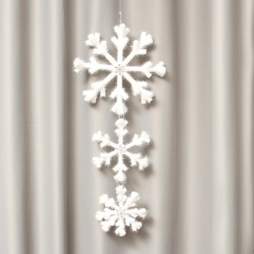 圣誕節裝飾立體雪花片30/40/50厘米學校/酒店/ 商場掛件 圣誕裝飾