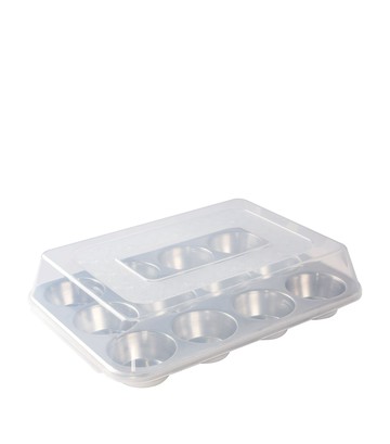Nordic Ware Naturals 12-Cup Muffin Pan with Lid