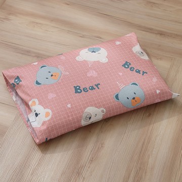 兒童枕套1入 防蹣抗菌 麻吉熊 美國棉授權品牌[鴻宇]台灣製2216粉