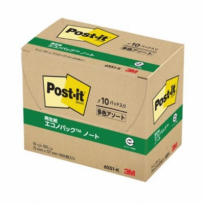 スリーエムジャパン　Post-it エコノパック 6551-K 混色