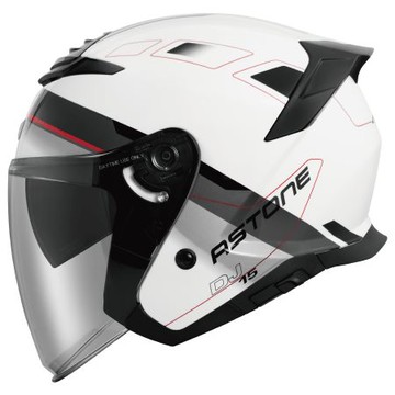 【高CP值】Astone DJ15 XA2 白黑 3/4罩安全帽