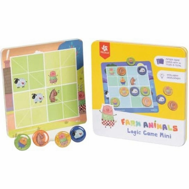 知と育 Pinwheel ピンウィール ロジックゲーム ミニ Step4 森の動物 正規輸入品 かわいい 知育玩具 6歳 おもちゃ お気にいる