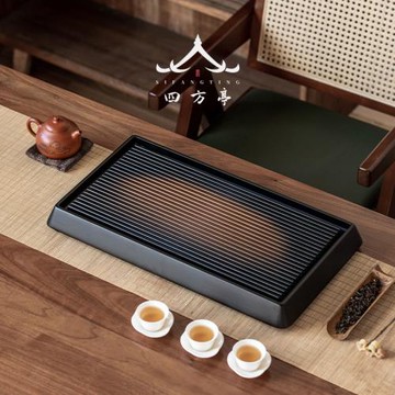 茶盤家用2024新款大號客廳茶臺茶海茶具排水托盤小型竹制干泡盤