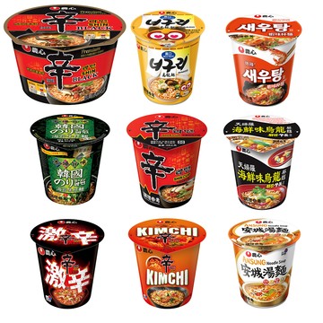 【蝦皮直營】韓國農心強榜精選杯麵系列超進化濃郁牛骨辛碗麵/海苔/辛香菇/天婦羅海鮮/激辣/辛辣白菜/安城/爽口/蝦味杯麵