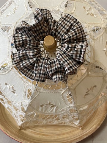 小英格/單色大腸圈髮束/美國織花布