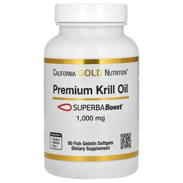 California Gold Nutrition, 含 SUPERBABoost 的優質磷蝦油，1,000 毫克，60 魚明膠軟凝膠