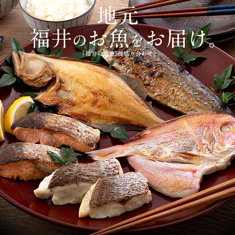 干物 漬け魚 福井の地魚 5種詰め合わせ 真鯛 鰆 サーモン 連子鯛 赤カレイ ギフト 贈り物 プレゼント 冬グルメ 冬ギフト