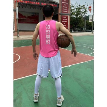 籃球背心訓練跑步運動健身速干寬松純色歐文無袖上衣坎肩男夏季