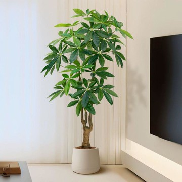 臺灣發貨>發財樹仿真綠植室內高端輕奢家居裝飾客廳電視櫃落地仿生盆栽擺件BNL
