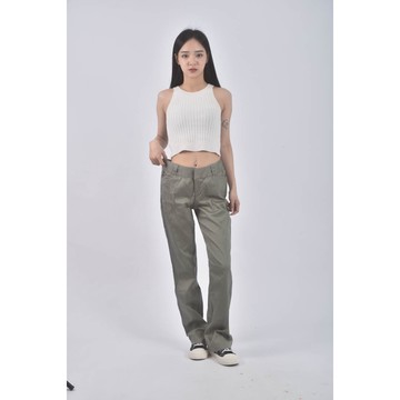 (L) u2 ladies直筒灰色長褲二手衣