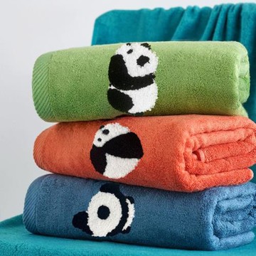 愉悅之家軟萌熊貓吸水毛巾瞬吸水浴巾家用擦手巾擦臉毛巾伴手禮