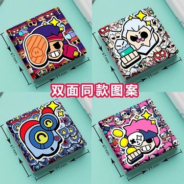 破盤下殺🌹荒野亂鬥周邊 斯派克 娃娃吊飾抱枕 Brawl Stars 荒野亂鬥小鏡子隨身攜帶化妝鏡學生教室補妝鏡雙面摺