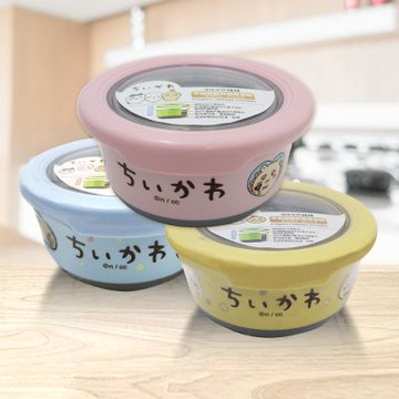 吉伊卡哇-304不鏽鋼圓形保鮮餐碗-大-藍色x1+黃色x1