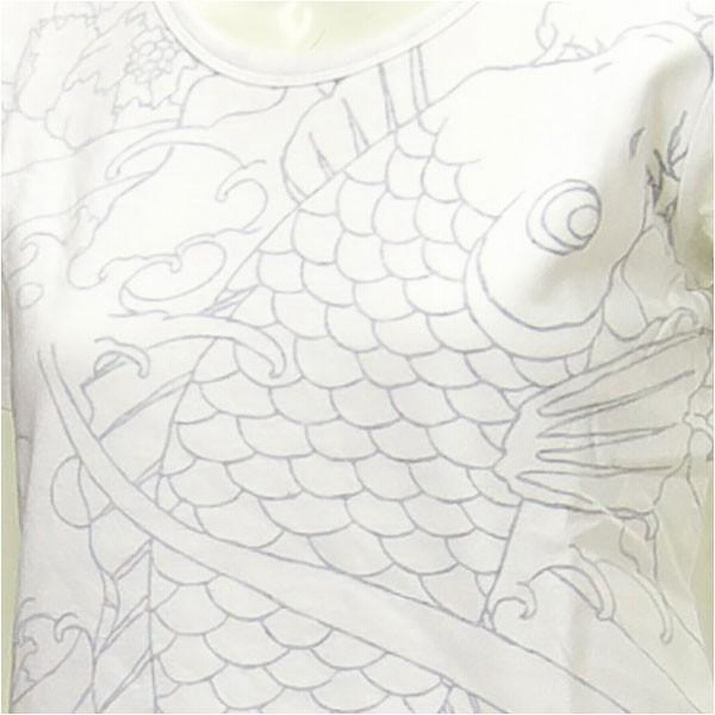 KU USA 空 半袖 プリント レディース Tシャツ 鯉 KU USA S/S PRINT LADIES TEE SHIRT 527334-09【メール便対応可】 KU USA 空 半袖 プリント レディース Tシャツ 鯉 KU USA S/S
