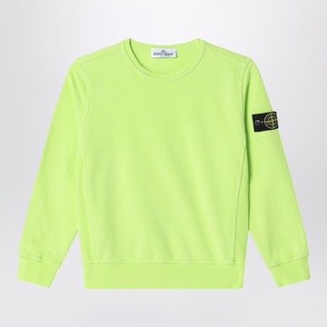 Lime yellow cotton crewneck sweatshirt