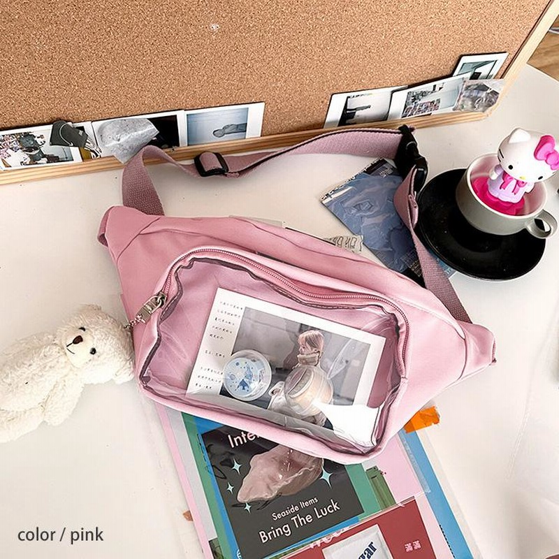 ボディバッグ ウエストポーチ 痛バ バッグ ショルダー メンズ レディース 小さめ おしゃれ クリア 透明 缶バッジ ぬいぐるみ バッチ かわいい 推し活 通販 Lineポイント最大0 5 Get Lineショッピング