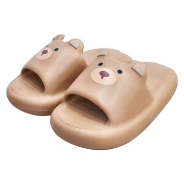 沐慕家居 浴室防滑熊掌拖 超軟 鞋底厚2cm PVC防滑  38~39  咖色  1雙