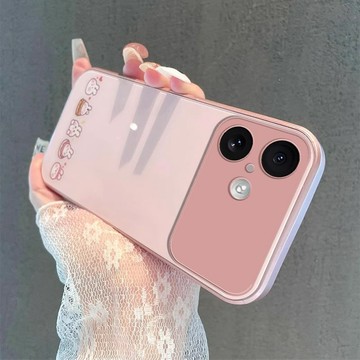 臺灣/✨iphone17手機殼  手機殼 /漢堡蘋果17手機殼6.3英寸新款高級可愛金屬漆玻璃殼男女款保護套