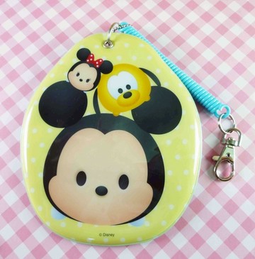 【震撼精品百貨】迪士尼Q版_tsum tsum~伸縮票卡夾-米奇黃