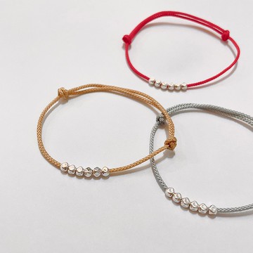 │好運│小方塊 • 平安三色手鍊 • 幸運紅線 • 純銀手鍊