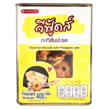 Vfood 泰國 鳳梨夾心餅  400g  1罐