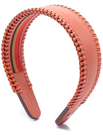 Hermès Pre-Owned - 2020s Grace leather headband - women - Calf Leather - One Size - Orange