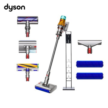 【戴森 Dyson】🎁生日禮物👩‍❤️‍👨SV46 V12s Detect Slim Submarine 黃色 乾溼全能洗地吸塵器(送收納架+原廠電動碳纖維地毯無纏結吸頭+床墊吸頭+滾筒2組)