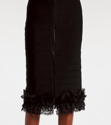 Self-Portrait x Christopher Kane lace-trimmed midi skirt