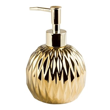 葉子小舖 金屬感圓球形陶瓷洗手乳瓶  1個  金色