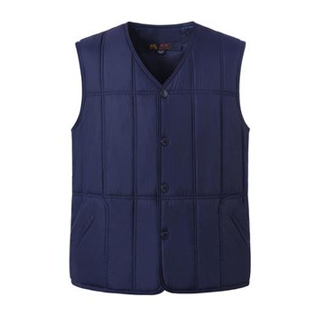 2021年冬季中老年男士羊駝絨加厚馬甲老年寬松休閑加絨坎肩棉背心