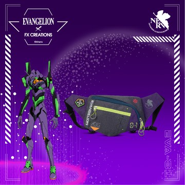 【EVA新世紀福音戰士】初號機 腰包(小) EVA76285-01 *