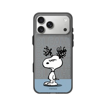 iPhone 17 Pro Max Clear (相機按鈕) 酷墨灰 - 史努比 Snoopy - 不開心