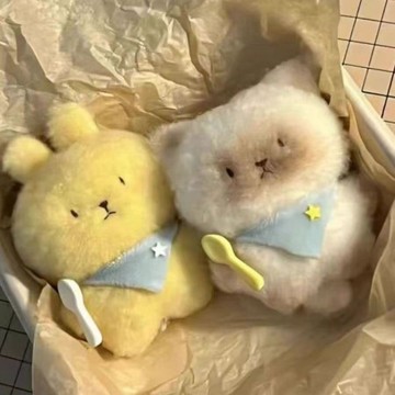 毛絨玩具 公仔✨創意手作小貓掛件可愛少女心小貓兔兔手作玩偶毛絨包包掛件禮物