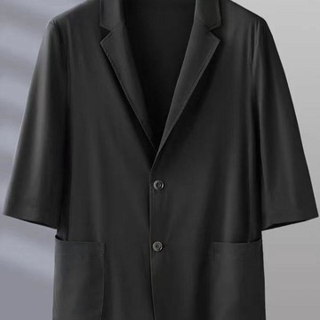短袖西服外套 男款 新款夏季短袖男士休閒時尚冰絲防曬25薄款單西西服外套半袖西裝0608