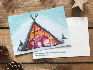 聖誕時光的甜蜜依偎