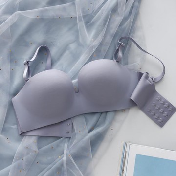 日本半杯文胸加厚舒適聚攏無痕無鋼圈二分之一杯光面小胸內衣女 摩可美家