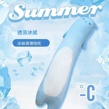 夏季清涼感冰絲透氣長條抱枕宿舍牀上側睡女生睡覺夾腿枕頭可拆洗