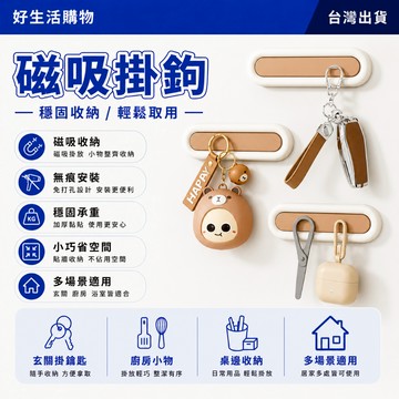 廚房磁吸掛鉤 磁吸掛鉤 磁吸壁掛掛鉤 冰箱磁吸掛鉤 條形掛鉤 門後掛鉤 無痕掛鉤 免打孔掛鉤 強力粘膠 收納掛鉤 粘鉤