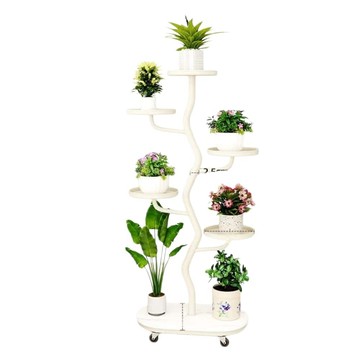 各式花架 花架 多層陽台置物架 鐵藝植物擺放花盆托架 可移動客廳落地式花架 花盆架 盆栽架
