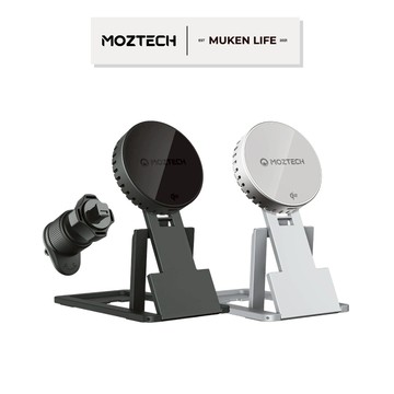 MOZTECH ｜ Qi2磁吸無線充電盤風扇款 黑色 白色 Qi2  充電盤 Magsafe 無線充