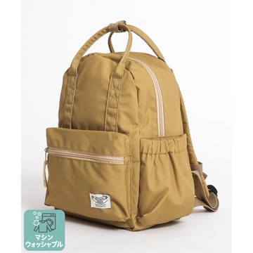 日本 BREEZE - [可機洗]輕便大開口出遊背包-淺褐