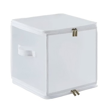 FUN+ 無印風透明收納箱 27L 帶把手  30 x 30 x 30cm  透明色  1個