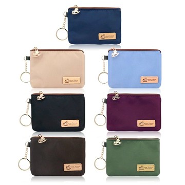 【uma hana】單色C大調台灣製鑰匙分隔防水的小零錢包(零錢包/鑰匙零錢包/防水零錢包)