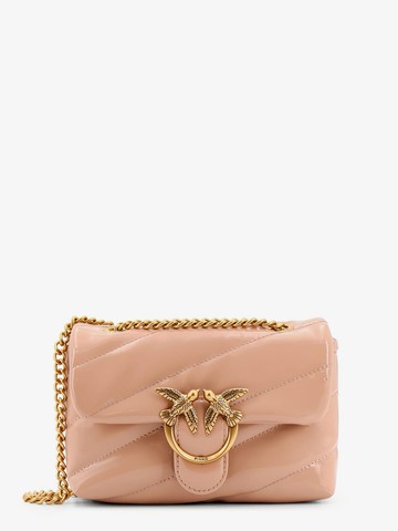 Patent material shoulder bag with love birds buckle - PINKO - gender_Woman