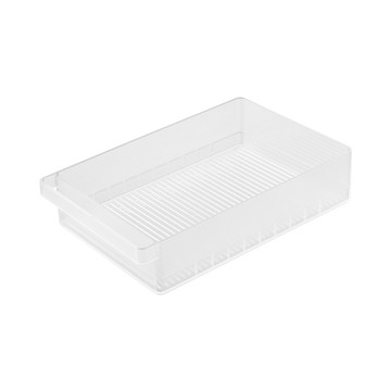 日本【YAMAZAKI】tower冰箱分隔收納盒-寬型(白)