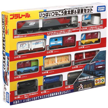 TAKARA TOMY PLARAIL 鐵道王國 EH500 金太郎 運輸火車組 642602  混合顏色  410 x 310 x 50mm  1盒
