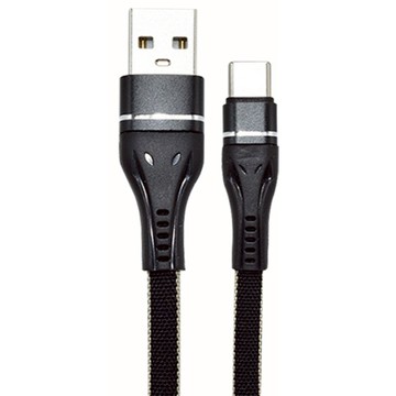 Earldom 藝鬥士 防斷頭 尼龍扁線 EC-084 2.4A 充電線  1m  黑色  1條