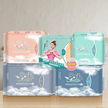 舒芯 cool超薄抑菌涼感衛生棉(1包入) 款式可選【小三美日】 DS021994 透氣 涼爽 吸水